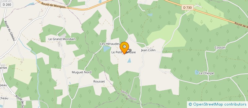 localisation de l'entreprise MADAME LAURENCE ROUSSEAU  SAINT-AIGULIN