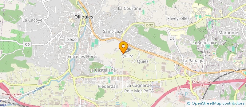 localisation de l'entreprise MADAME LAURENCE SACQUET à OLLIOULES