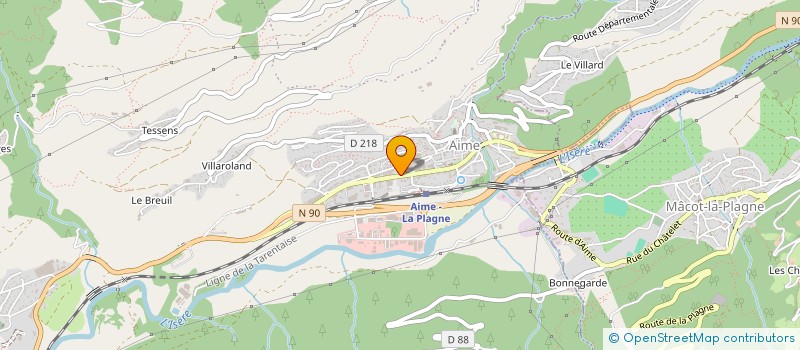 localisation de l'entreprise MADAME LAURENCE SUJDOVIC à AIME-LA-PLAGNE