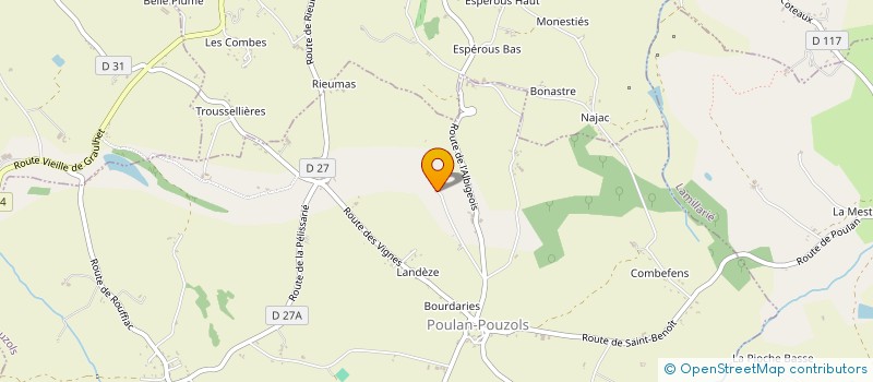 localisation de l'entreprise MADAME LAURENCE SURGET  POULAN-POUZOLS