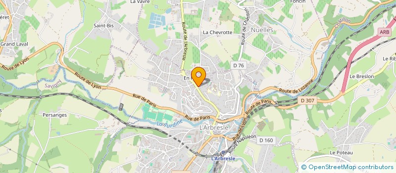 localisation de l'entreprise MADAME LAURENCE THOMAS  L'ARBRESLE