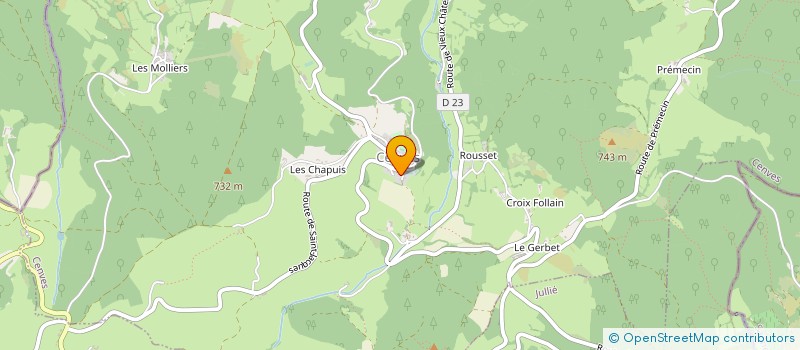 localisation de l'entreprise MADAME LAURENCE VADROT-BOUCAUD à CENVES