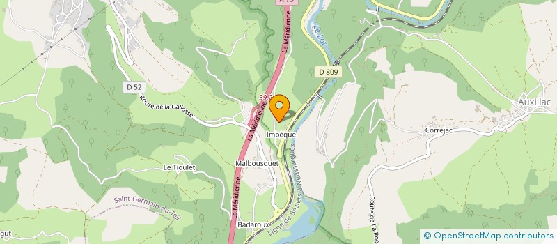 localisation de l'entreprise MADAME LAURENCE VALAT  LA CANOURGUE