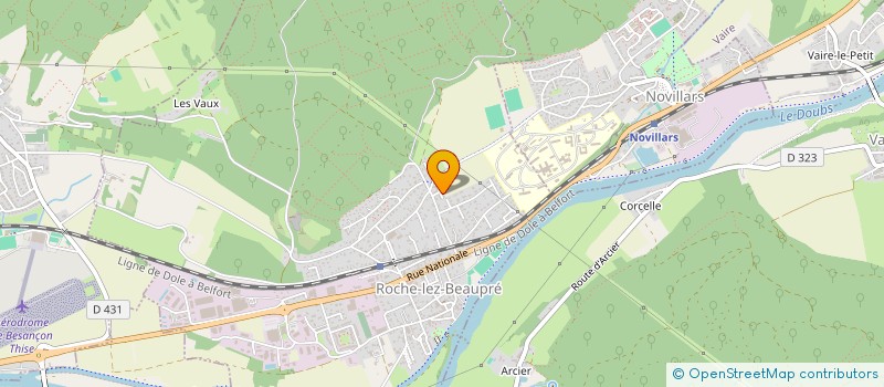 localisation de l'entreprise MADAME LAURENCE VALOT  ROCHE-LEZ-BEAUPRE