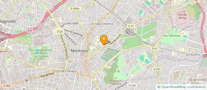 localisation de l'entreprise MADAME LAURENCE YVANNE à MONTREUIL
