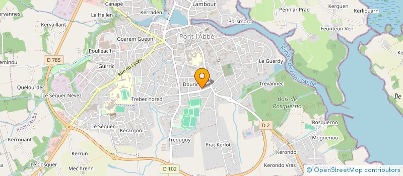 localisation de l'entreprise MADAME LAURENCE YVEN à PONT-L'ABBE