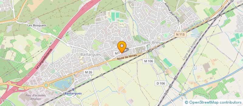localisation de l'entreprise MADAME LAURENE BOSQUET  BAILLARGUES