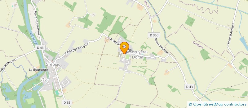 localisation de l'entreprise MADAME LAURENE LARRIEU à LABRUYERE-DORSA