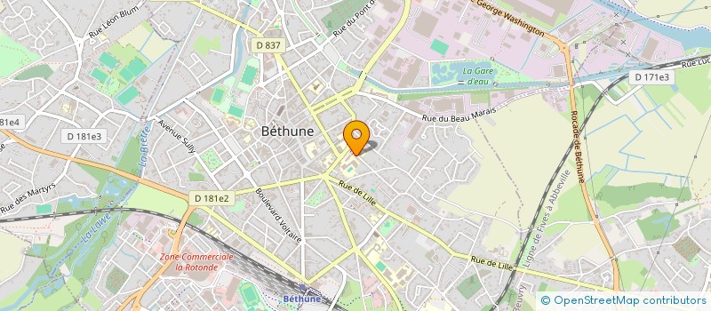 localisation de l'entreprise MADAME LAURENE MAGRON  BETHUNE