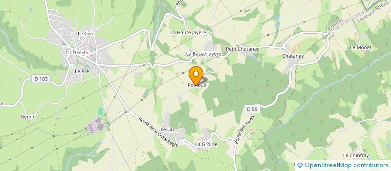 localisation de l'entreprise MADAME LAURENE RIVOIRE  ECHALAS