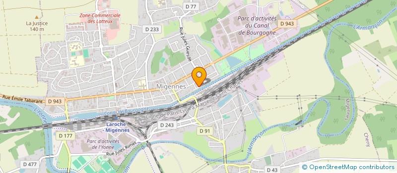 localisation de l'entreprise MADAME LAURENNE ANGAMA  MIGENNES