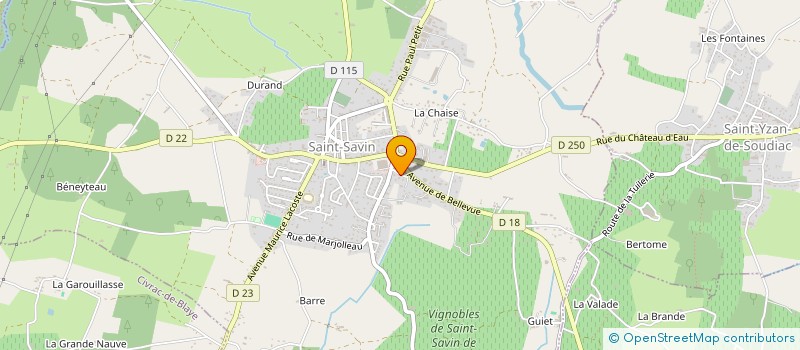 localisation de l'entreprise MADAME LAURETTE CATHELINEAU  SAINT-YZAN-DE-SOUDIAC