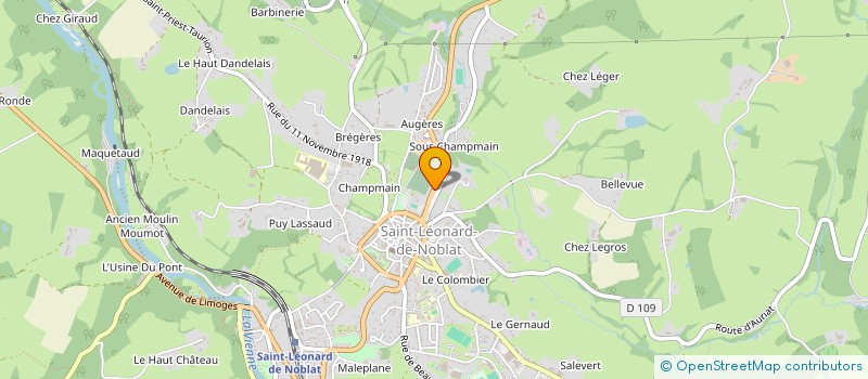 localisation de l'entreprise MADAME LAURETTE GILLOT à SAINT-LEONARD-DE-NOBLAT