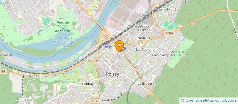 localisation de l'entreprise MADAME LAURETTE JOHN  POISSY