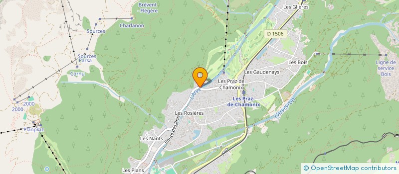 localisation de l'entreprise MADAME LAURETTE LE NEVE  CHAMONIX-MONT-BLANC