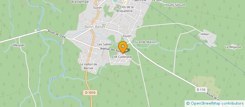 localisation de l'entreprise MADAME LAURETTE PETIT à BELIN-BELIET