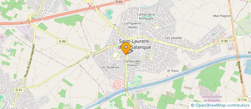 localisation de l'entreprise MADAME LAURETTE PUIG  SAINT-LAURENT-DE-LA-SALANQUE