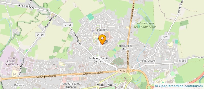 localisation de l'entreprise MADAME LAURIANE DESQUESNES  MAUBEUGE