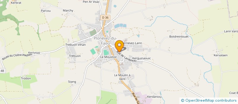 localisation de l'entreprise MADAME LAURIANE JEAN-PAUL  PLONEVEZ-DU-FAOU