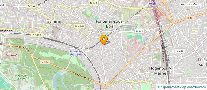 localisation de l'entreprise MADAME LAURIANE MONOD à FONTENAY-SOUS-BOIS