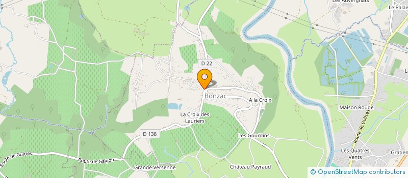 localisation de l'entreprise MADAME LAURIANE PELLETIER  BONZAC