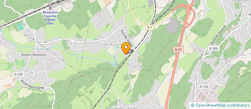 localisation de l'entreprise MADAME LAURIANE PETITJEAN  LES AUXONS