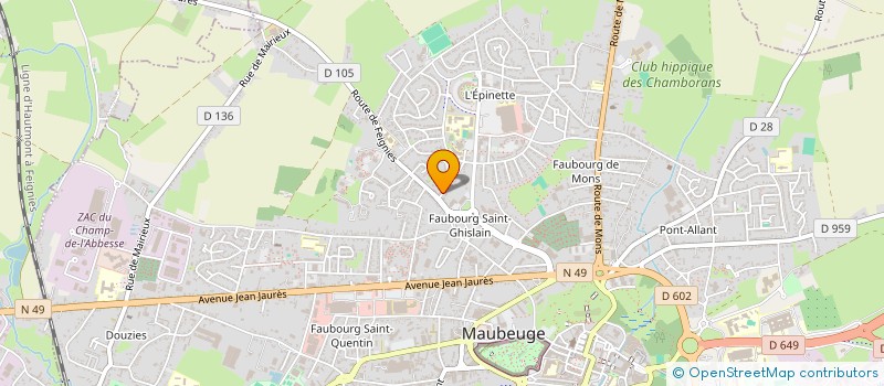 localisation de l'entreprise MADAME LAURIANE PLUMART  MAUBEUGE