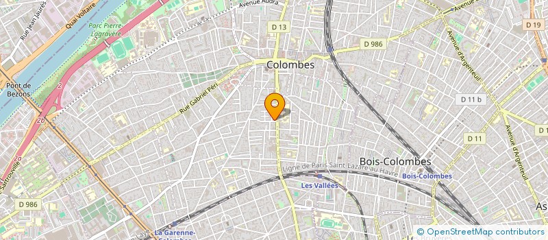 localisation de l'entreprise MADAME LAURIANE RIEGER à COLOMBES