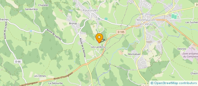 localisation de l'entreprise MADAME LAURIANNE TRAPEAUX  MONTFAUCON-EN-VELAY