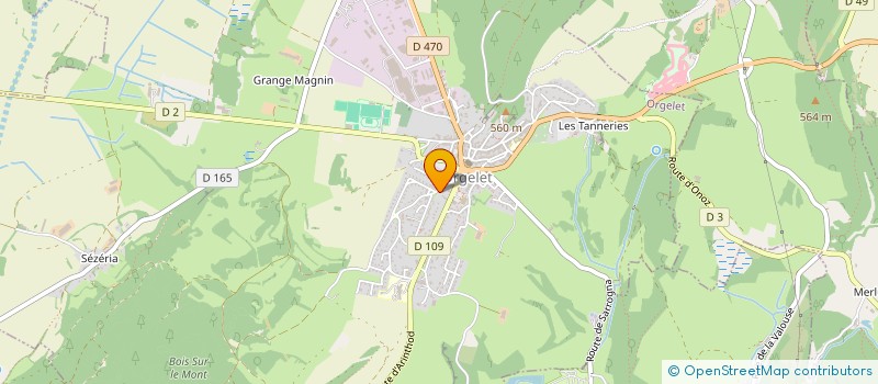localisation de l'entreprise MADAME LAURIE DAMELET  ORGELET