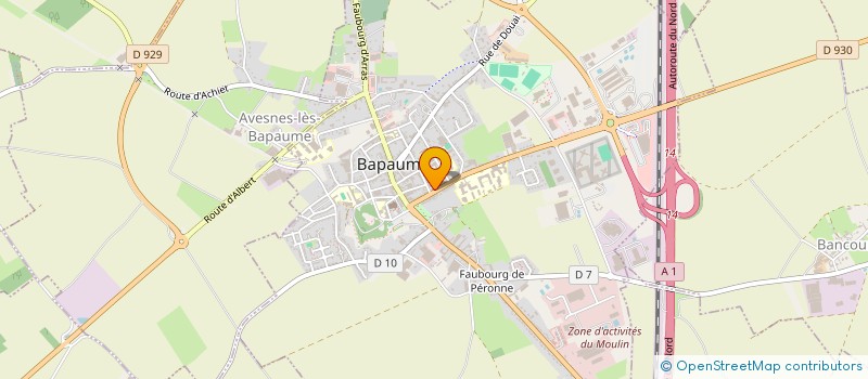 localisation de l'entreprise MADAME LAURIE LANGUE  BAPAUME