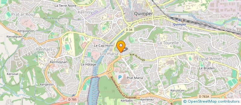 localisation de l'entreprise MADAME LAURIE LE STANG  QUIMPER