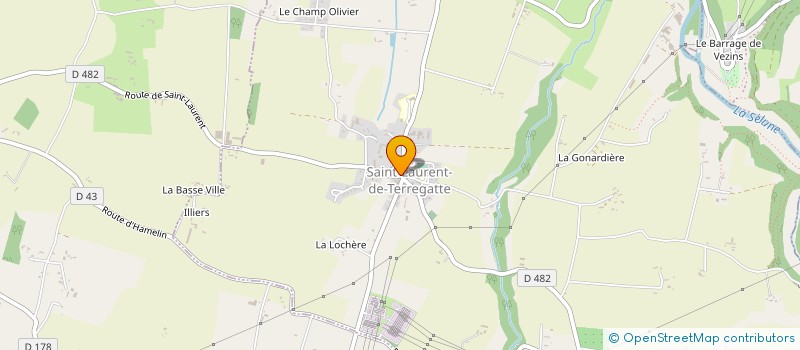 localisation de l'entreprise MADAME LAURIE LENNE  SAINT-LAURENT-DE-TERREGATTE