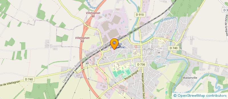 localisation de l'entreprise MADAME LAURIE LEROUX  RUFFEC