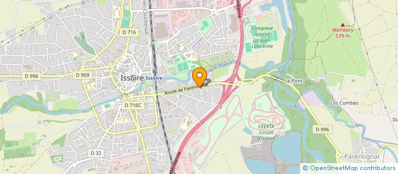 localisation de l'entreprise MADAME LAURIE MONTANARD  ISSOIRE