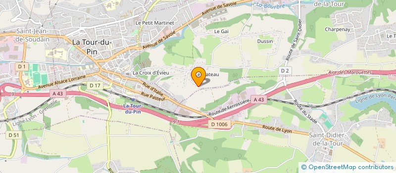 localisation de l'entreprise MADAME LAURIE MONTET  SAINT-CLAIR-DE-LA-TOUR