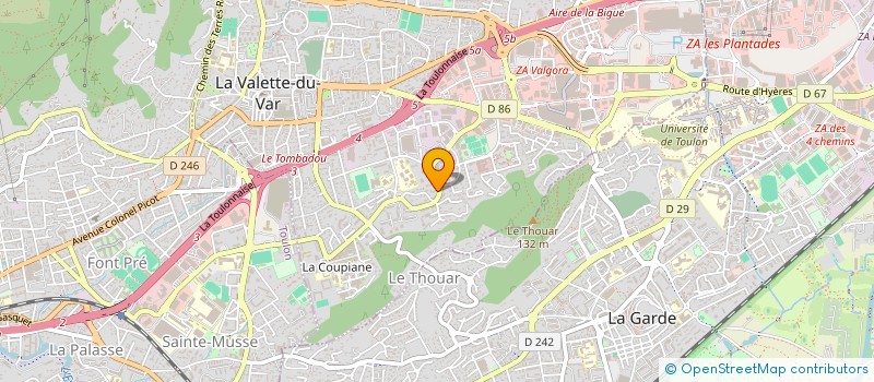 localisation de l'entreprise MADAME LAURIE POLETTI à LA VALETTE-DU-VAR