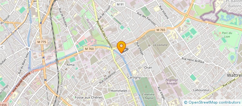 localisation de l'entreprise MADAME LAURIE PRUVOST à ROUBAIX