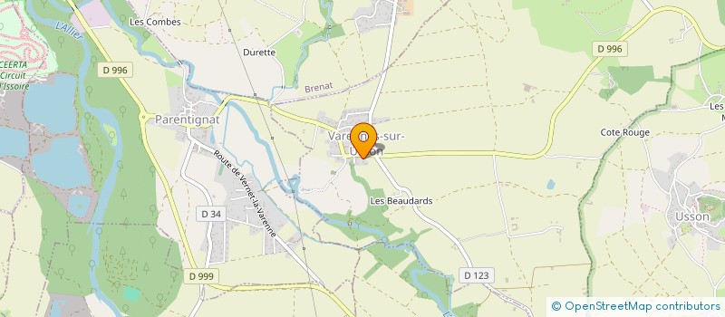 localisation de l'entreprise MADAME LAURIE VIDAL  VARENNES-SUR-USSON