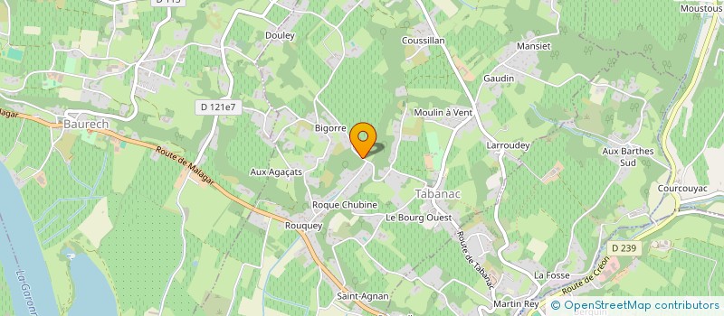 localisation de l'entreprise MADAME LAURIENNE BILLAUD  TABANAC