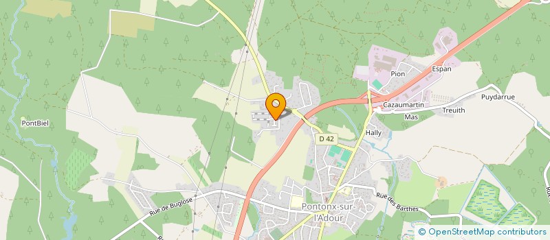 localisation de l'entreprise MADAME LAURINE BIBONNE à PONTONX-SUR-L'ADOUR