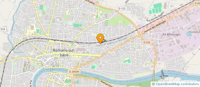 localisation de l'entreprise MADAME LAURINE BOLOMEY  ROMANS-SUR-ISERE