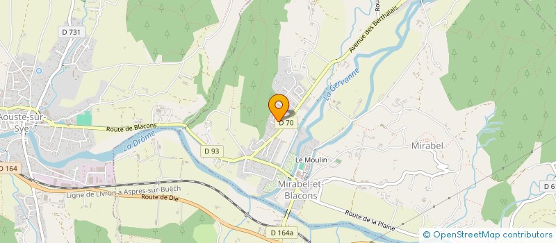 localisation de l'entreprise MADAME LAURINE BORDELLIER  MIRABEL-ET-BLACONS