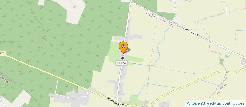 localisation de l'entreprise MADAME LAURINE BROSSE  LES BAUX-DE-BRETEUIL