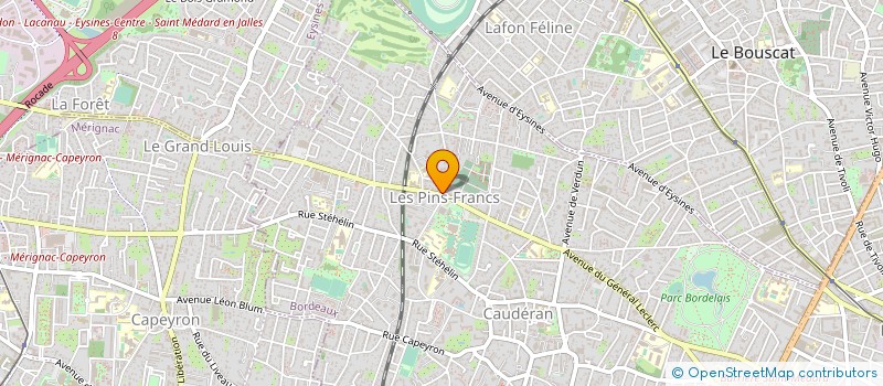 localisation de l'entreprise MADAME LAURINE DE FRANCO  MERIGNAC