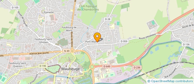 localisation de l'entreprise MADAME LAURINE DENISE MICHE GILLES  MAUBEUGE