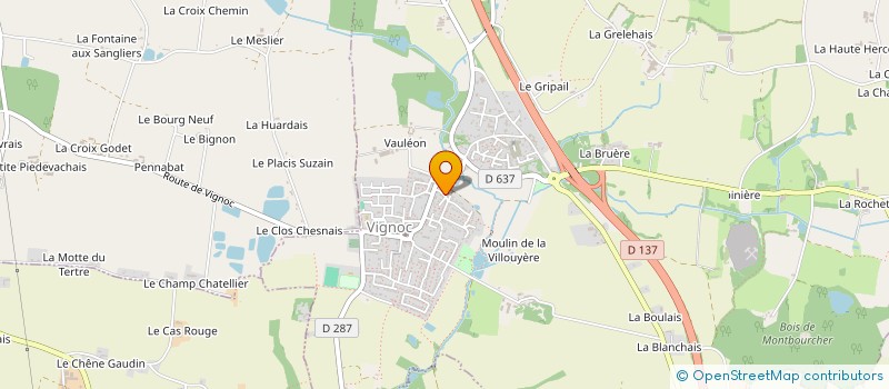 localisation de l'entreprise MADAME LAURINE HOUGAY  VIGNOC