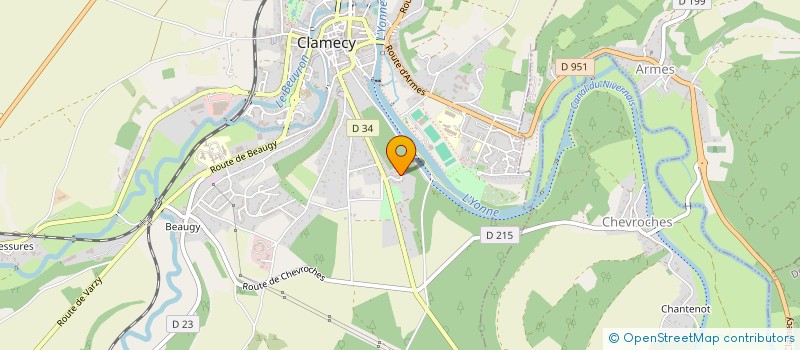localisation de l'entreprise MADAME LAURINE JOLIVOT à CLAMECY