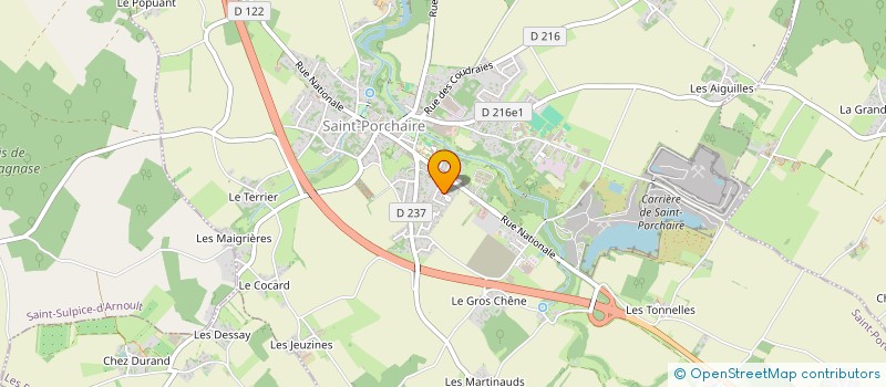 localisation de l'entreprise MADAME LAURINE JOURDAN  SAINT-PORCHAIRE