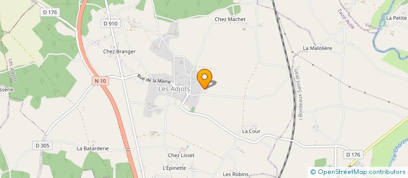 localisation de l'entreprise MADAME LAURINE MERCIER à LES ADJOTS